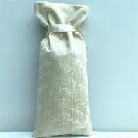 Embroidered Cream Linen Gift Bag Back 5