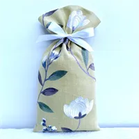 Embroidered Mustard Floral Gift Bag