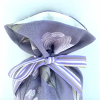 Embroidered Purple Floral Gift Bag 2