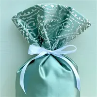 Embroidered Satin Gift Bags Light Blue 3 gallery shot 4
