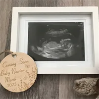 Engraved wooden Baby announcement 1 gallery shot 2