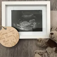 Engraved wooden Baby announcement 2