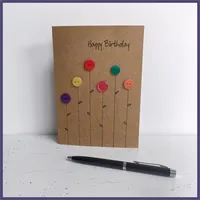 Extra Large Flowers, Handmade Card