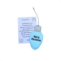 Family Christmas Lightbulb Ornament