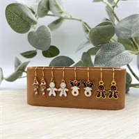 Festive Holiday Enamel Charm Earrings