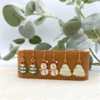 Festive Holiday Enamel Charm Earrings 6