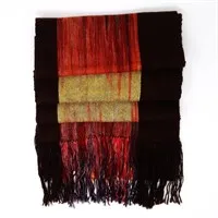 Fireside wool faux Ikat scarf