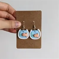 Fish Bowl Polymer Clay Earrings