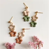 Flower power boho spring dangles