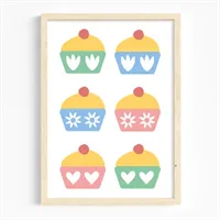 Folk Style Cupcakes Print 1 gallery shot 15