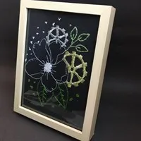 Framed steampunk mayflower embroidery gallery shot 6