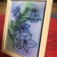 Framed bluebell watercoembroidery gallery shot 10