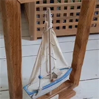 Framed Handmade Sailing Ship Unique Barn