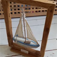 framed handmade sailing ship unique barn 3