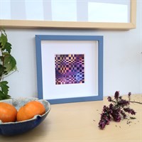 Framed woven paper art 'Distant World'