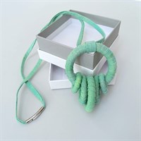 Fresh green fabric necklace
