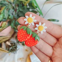Fruit And Flower Dangle Earrings 1
