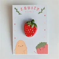 Strawberry lapel pin gallery shot 6