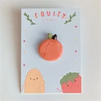 Peach lapel pin gallery shot 4