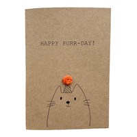Funny Cat Birthday Pun Card