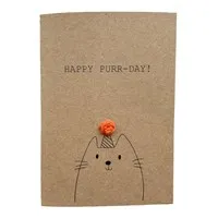 Funny Cat Happy Birthday Pun Card
