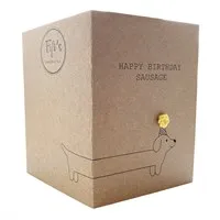 Funny Sausage Dog Birthday Pun Card