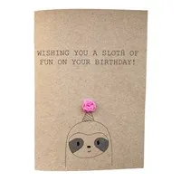 Funny Sloth Birthday Pun Card