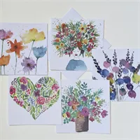 Garden Flowers Greetings Cards Pack 2