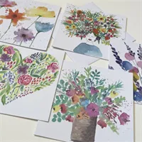 Garden Flowers Greetings Cards Pack 3
