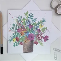 Garden Flowers Greetings Cards Pack 4