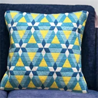 Geometric Pattern Needlepoint Cushion