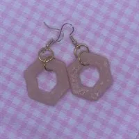 Geometric spring fling dangles rose quartz 2