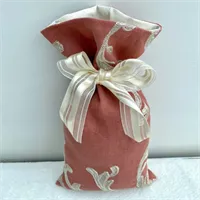 Gift Bag Embroidered Linen Fabric 3
