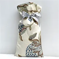 Gift Bag - Embroidered Matte Cream Satin