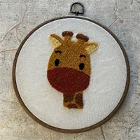 Giraffe Embroidered Hoop