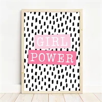 Girl Power Mono Dash Print