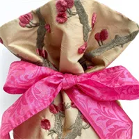 Bronze Silk Embroidered Gift Bag