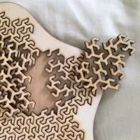 Gosper "Star" Fractal Tray Puzzle - section