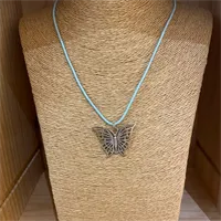 Green Butterfly Necklace (680)