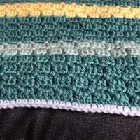 Green Square Blanket - this photo depicts the most accurate colour