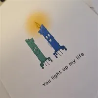 Greeting Card. You light up my Life