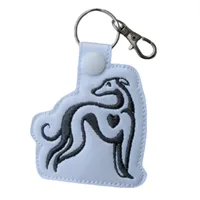 Vinyl Greyhound Keyring