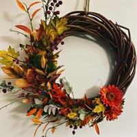 Half Autumn Wreath