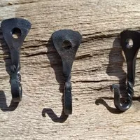 Hand Forged Horseshoe Nail J Hook