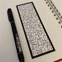 Repeating Cat Pattern Bookmark