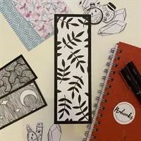 Hand Illustrated Leaves Bookmark