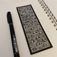 Peeping Eyes Patterned Bookmark