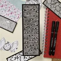 Hand Illustrated Peeping Eye Bookmark