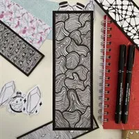 Hand Illustrated Swirls Bookmark