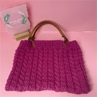 Hand Made Cable Knit Bag